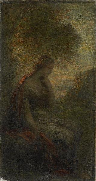 Henri Fantin-Latour Young Woman under a Tree at Sunset, Called